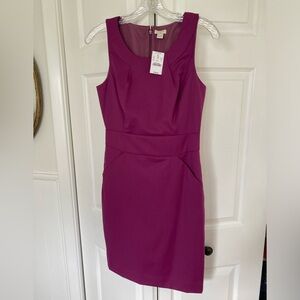 J. Crew Magenta Sheath Pocket Dress - New with Tags